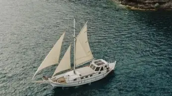 Wooden yacht